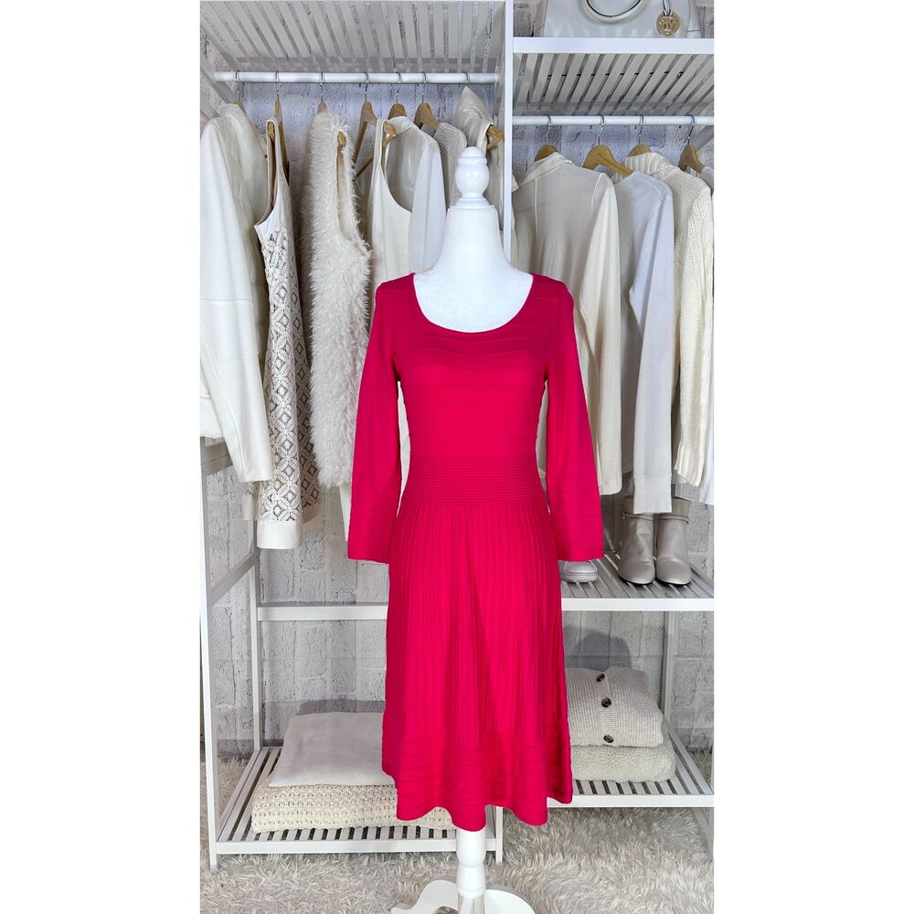 International Concepts Women's Size S Bright Pink 3/4 Sleeve Sweater Dress #0033 - Picture 1 of 4